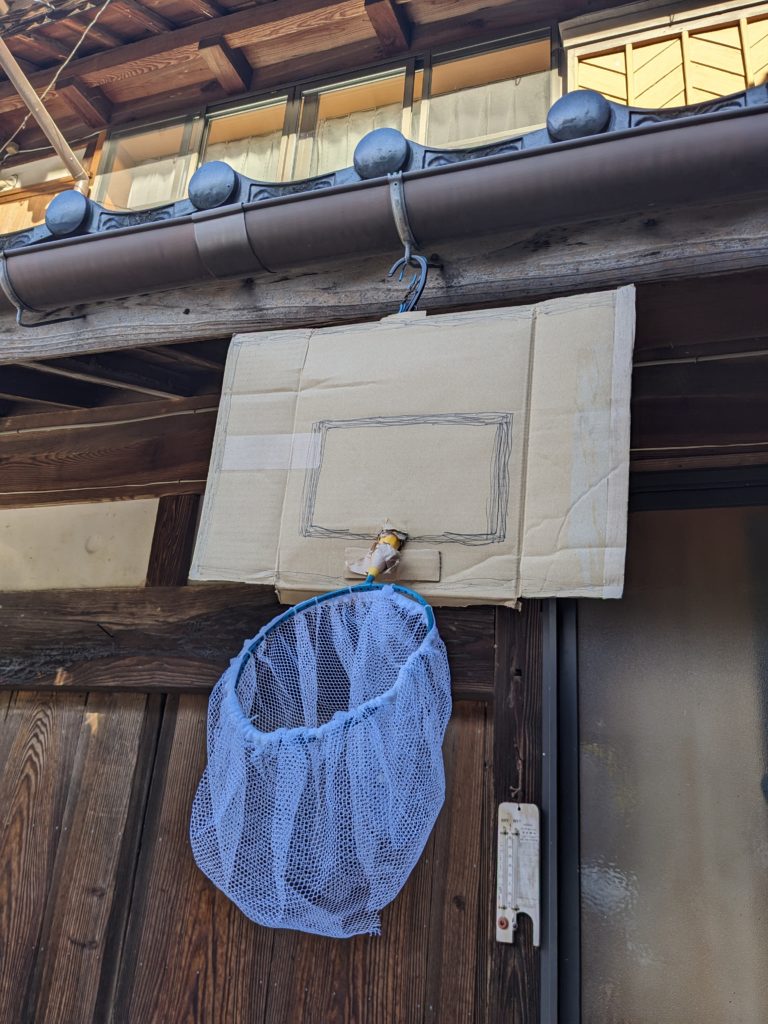 手作りバスケットゴール
